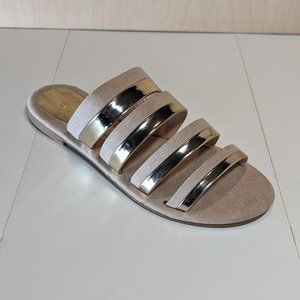 Mata Women Fashion Casual Flat Open Toe Sandals - Nude - Size 8